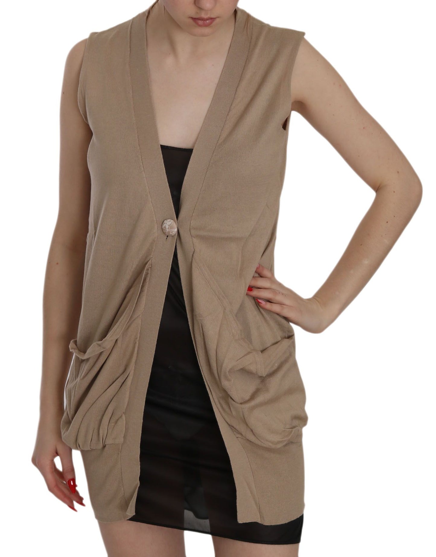 PINK MEMORIES Elegante gilet senza maniche in cotone