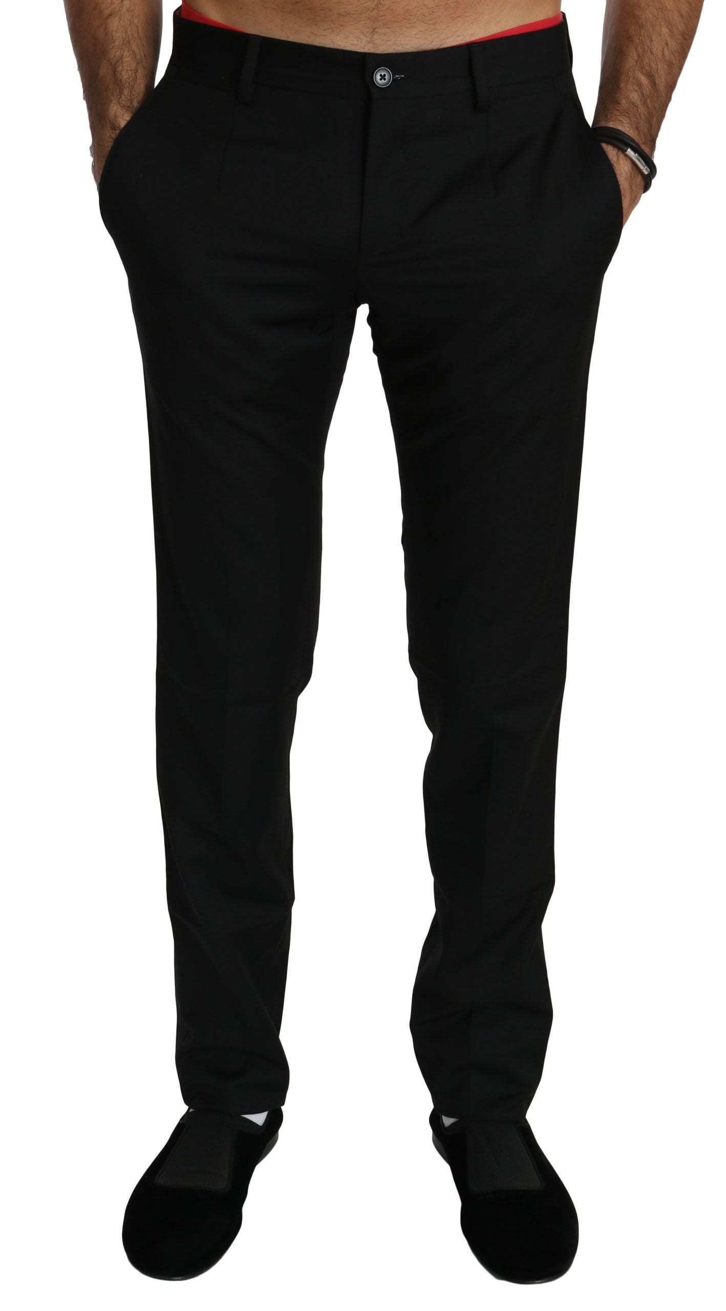 Dolce & Gabbana Pantaloni eleganti in lana nera