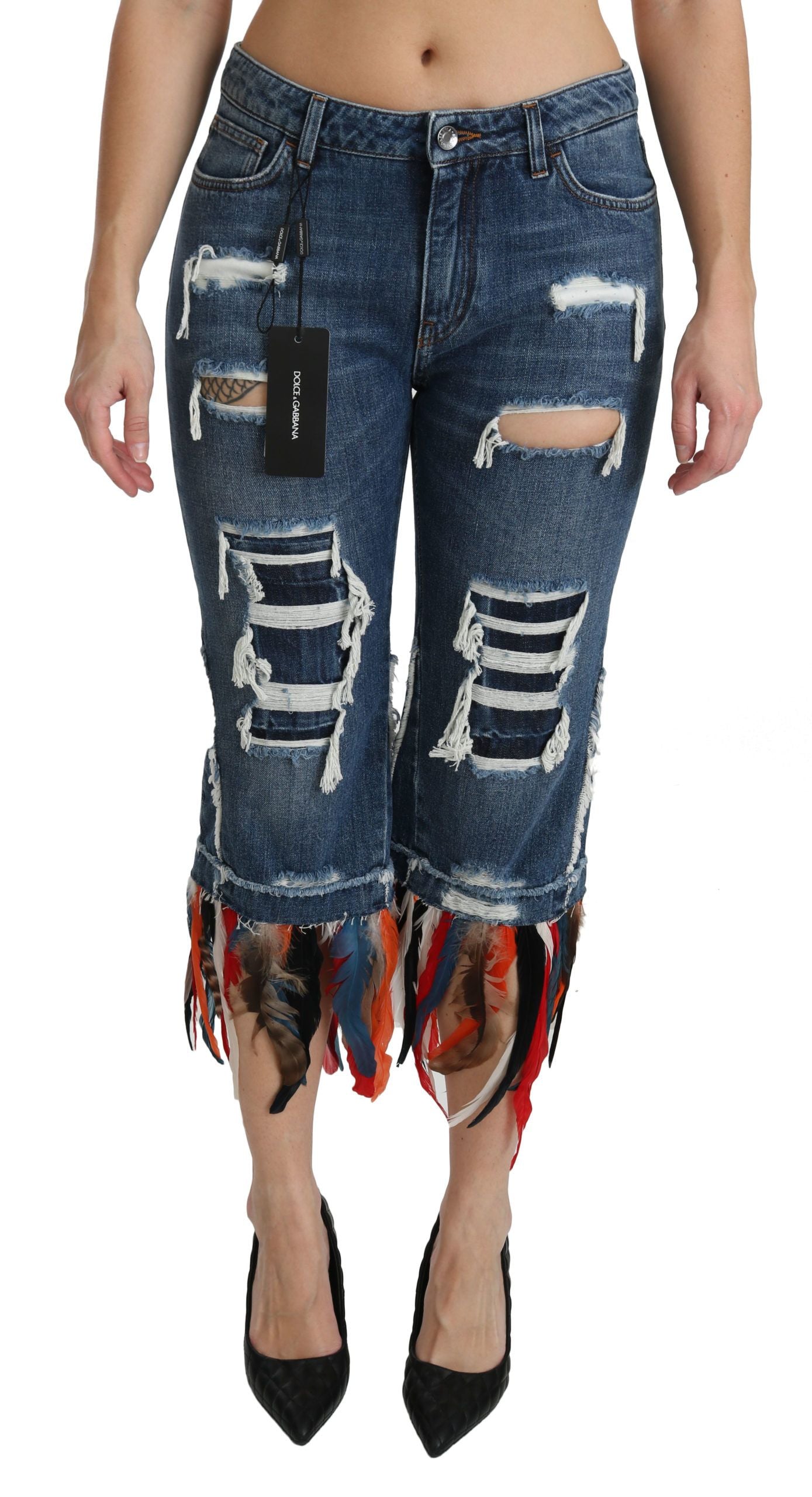 Jeans cropped chic a vita bassa Dolce & Gabbana