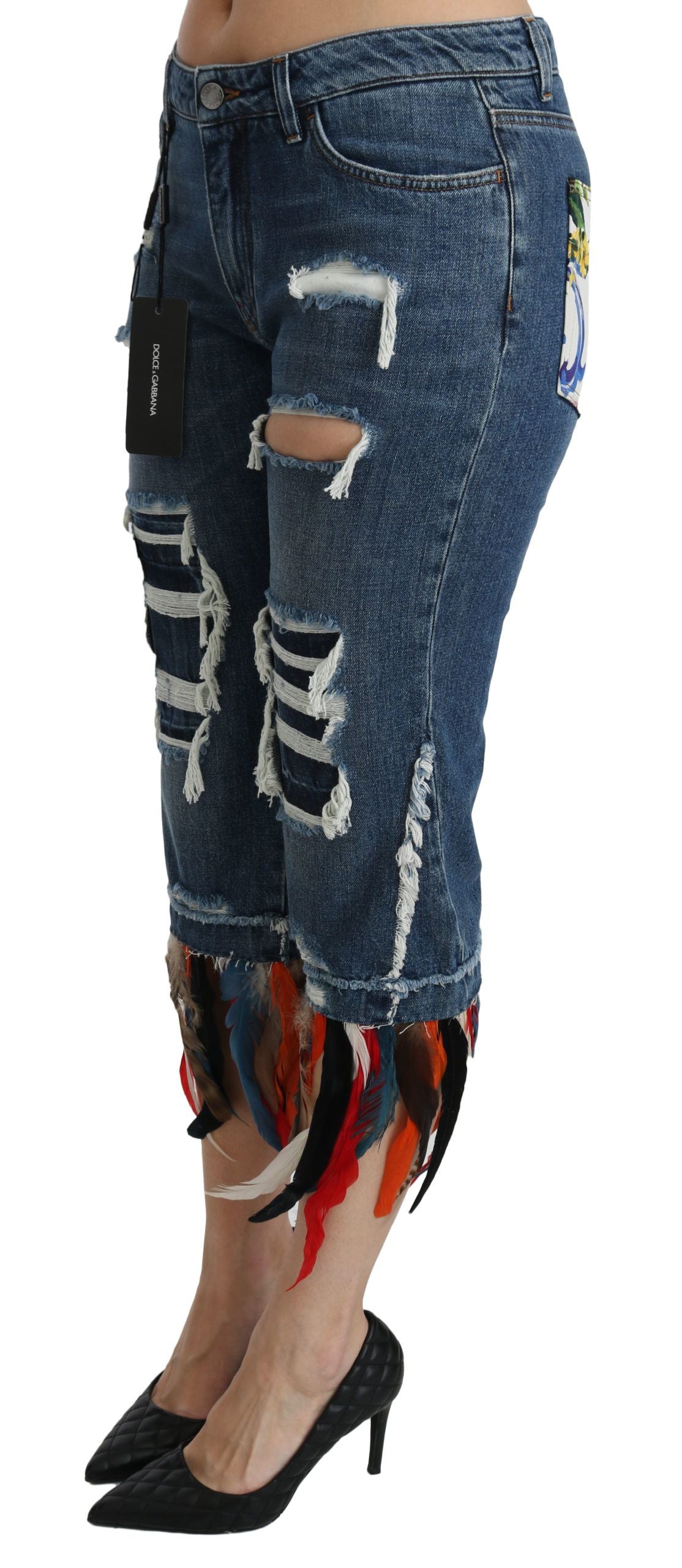 Jeans cropped chic a vita bassa Dolce & Gabbana