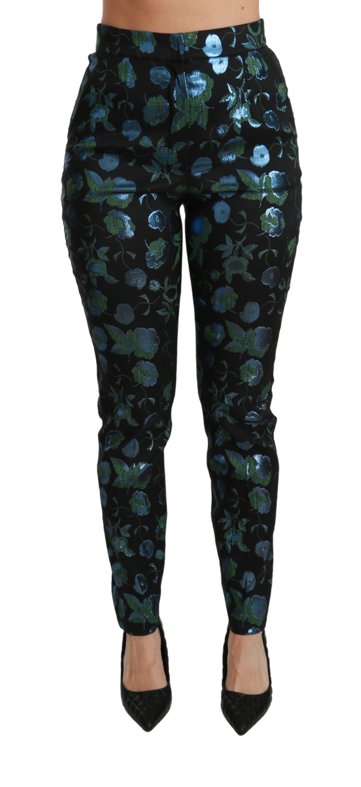 Pantaloni skinny a vita alta floreali Dolce & Gabbana