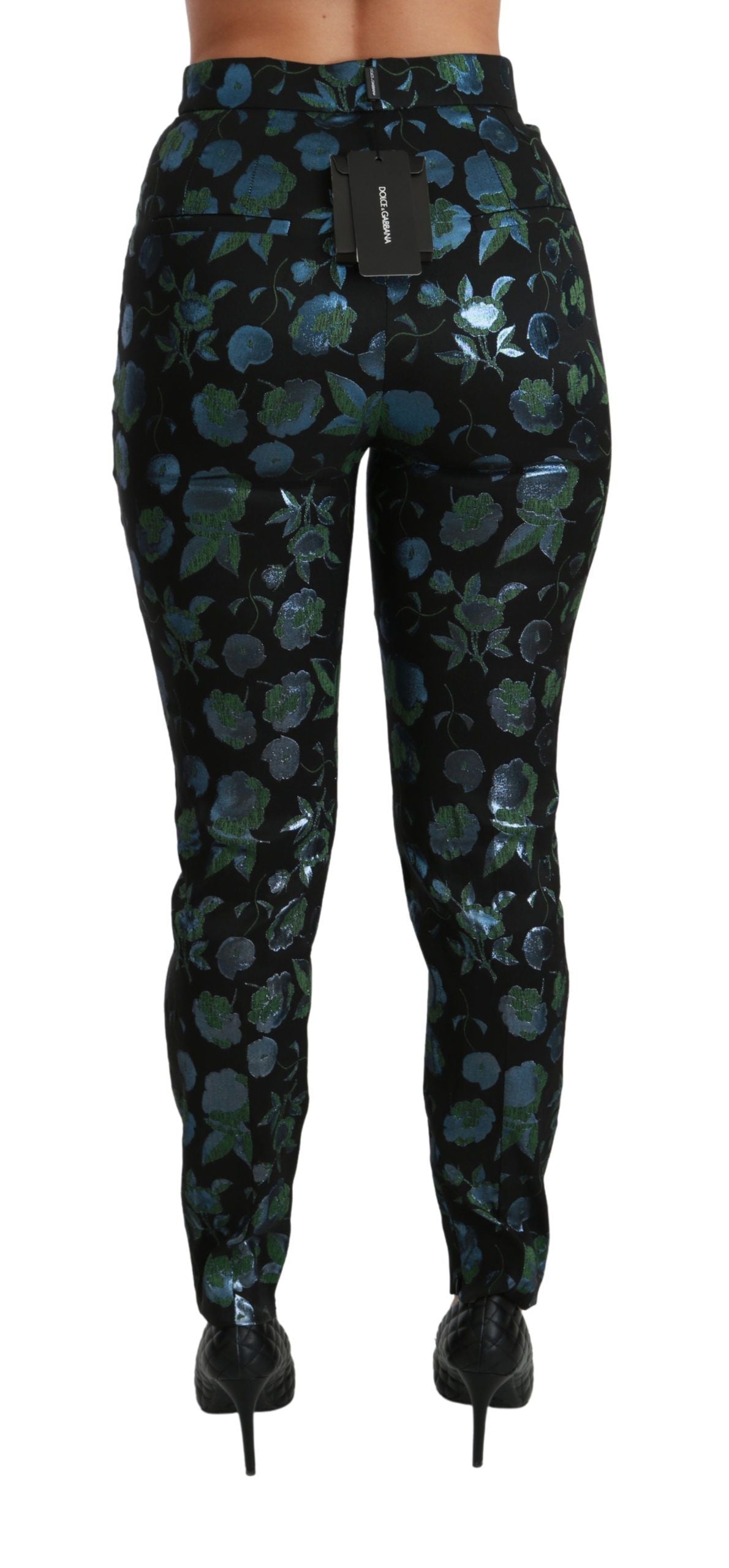 Pantaloni skinny a vita alta floreali Dolce & Gabbana