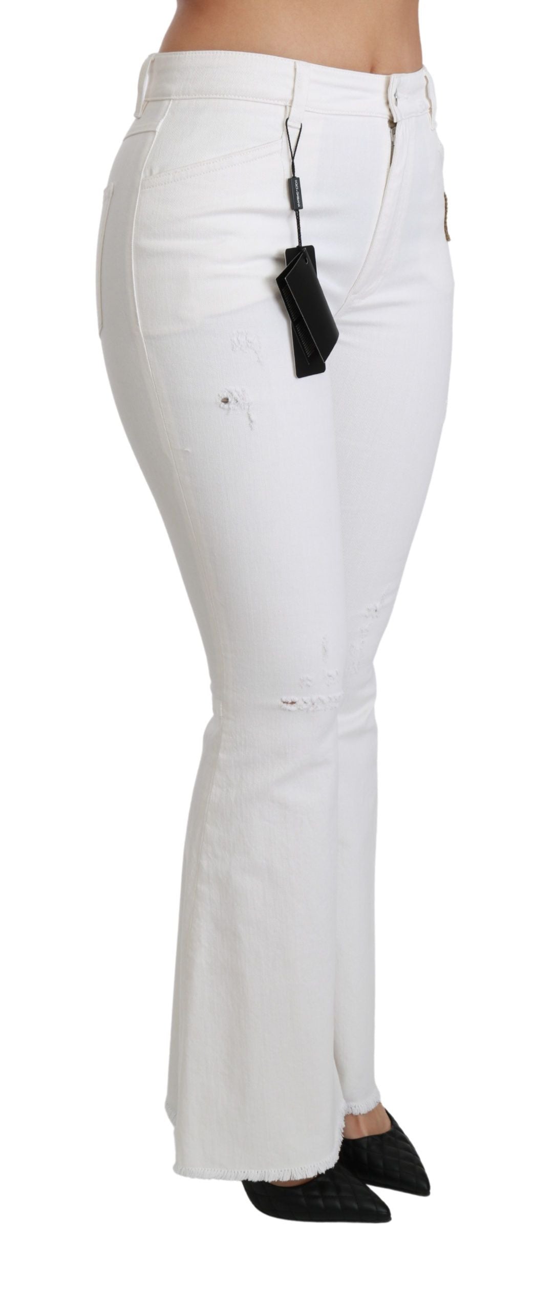 Pantaloni ricamati a vita media svasati Chic di Dolce & Gabbana