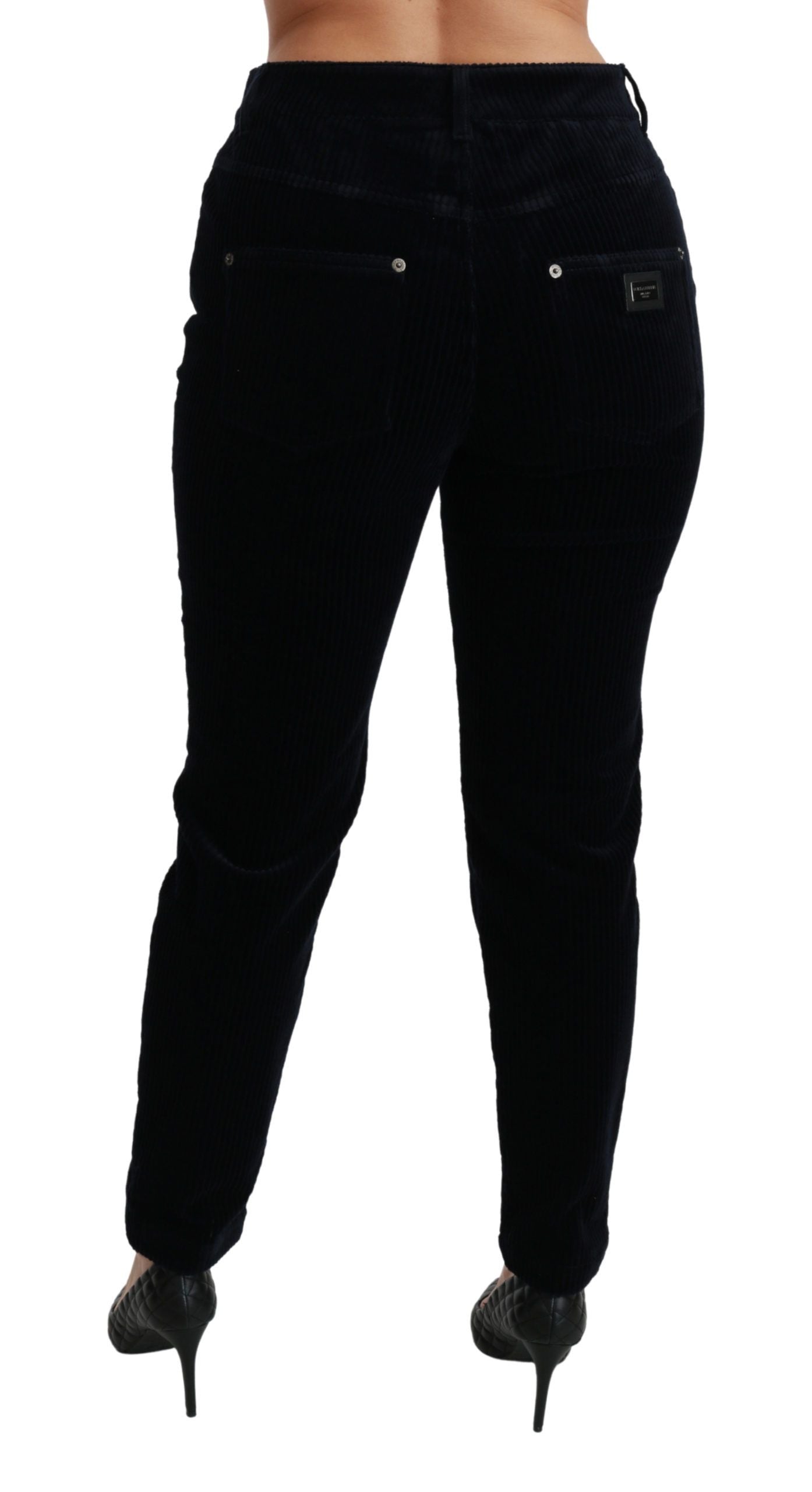 Dolce & Gabbana Jeans skinny in velluto a coste a vita media chic