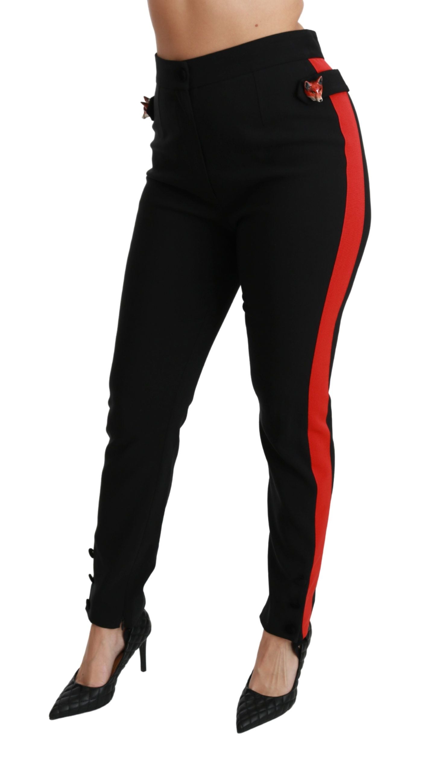 Pantaloni skinny a vita alta Dolce & Gabbana Chic in nero