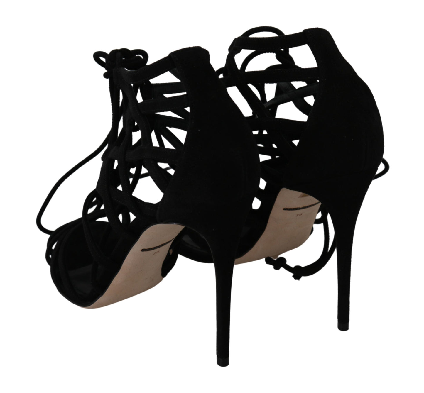 Dolce & Gabbana eleganti sandali con cinturino alla caviglia in pelle scamosciata nera