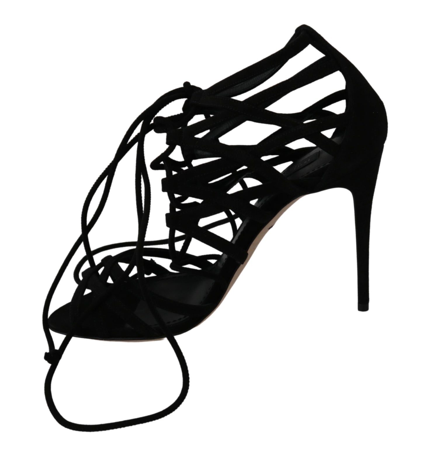 Dolce & Gabbana eleganti sandali con cinturino alla caviglia in pelle scamosciata nera