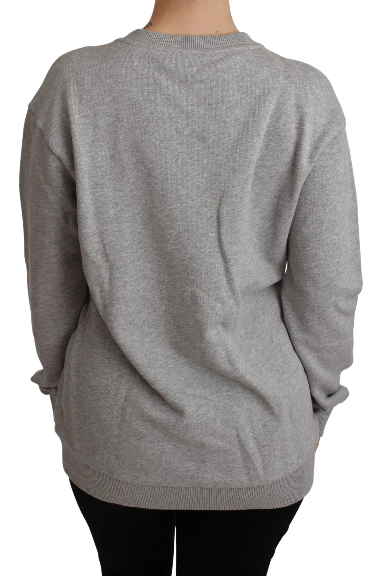 Dolce & Gabbana Maglione Girocollo Elegante Ricamato Multicolor
