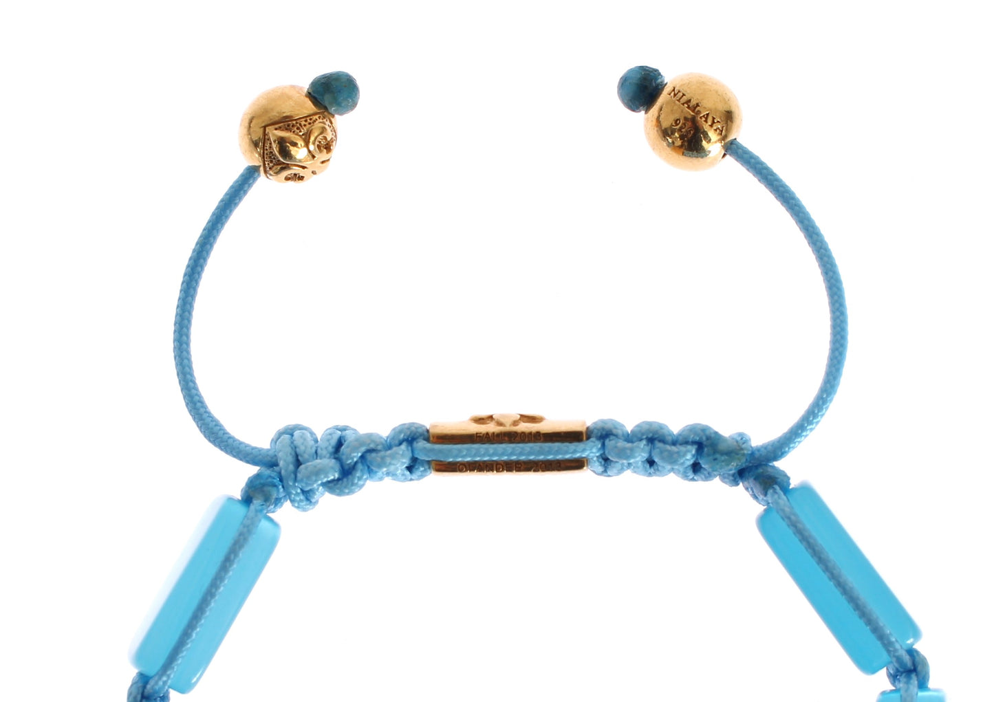 Nialaya elegante bracciale con opale blu e tempestato di diamanti