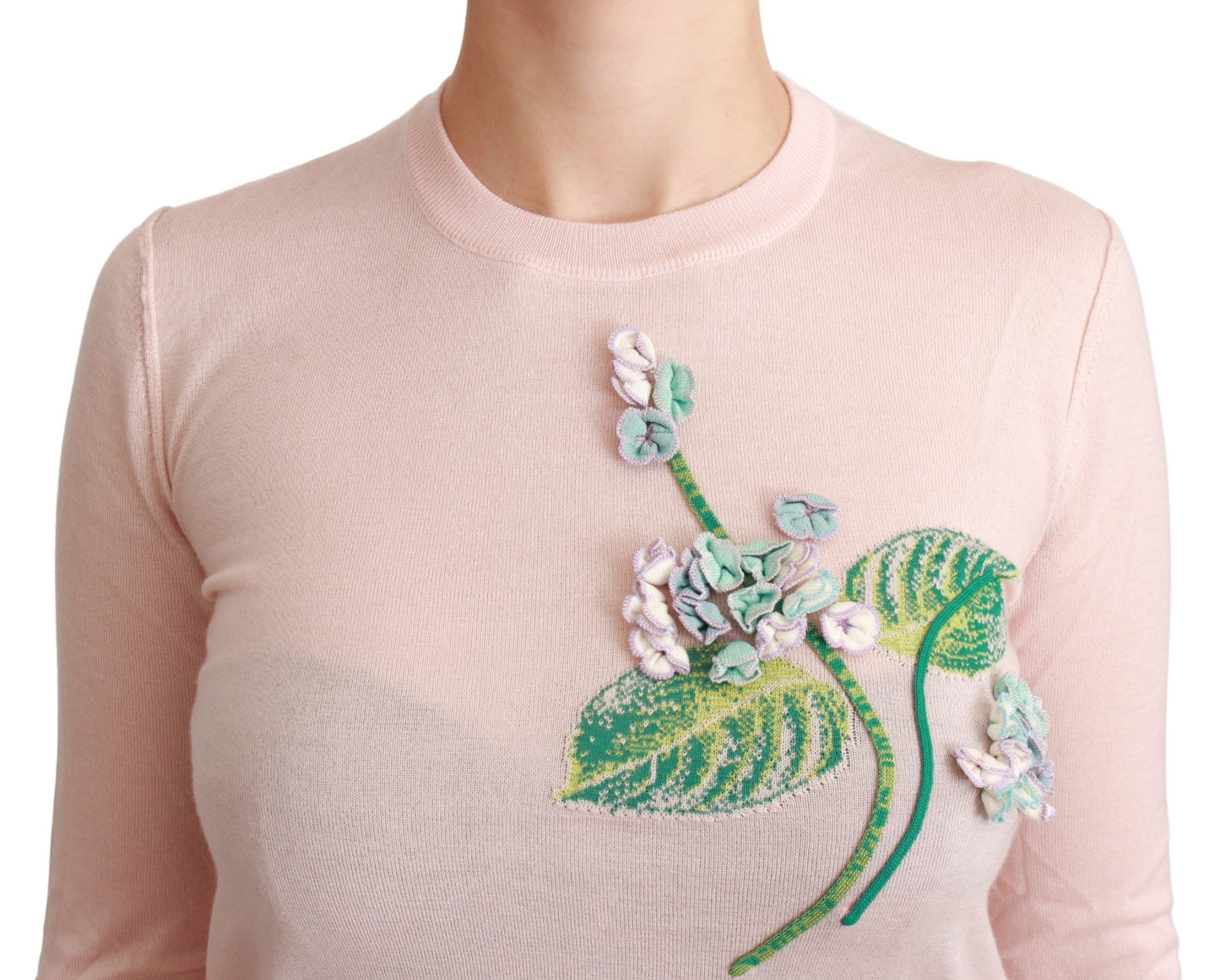Dolce & Gabbana Maglione ricamato floreale in misto seta