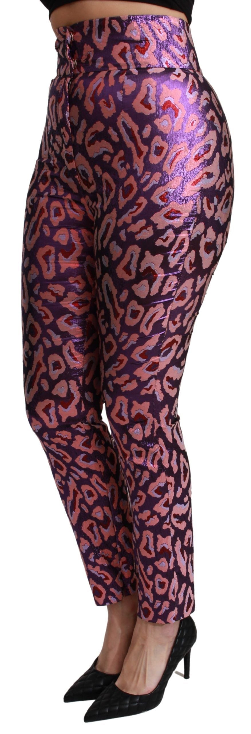 Pantaloni cropped chic in misto seta a vita alta Dolce & Gabbana