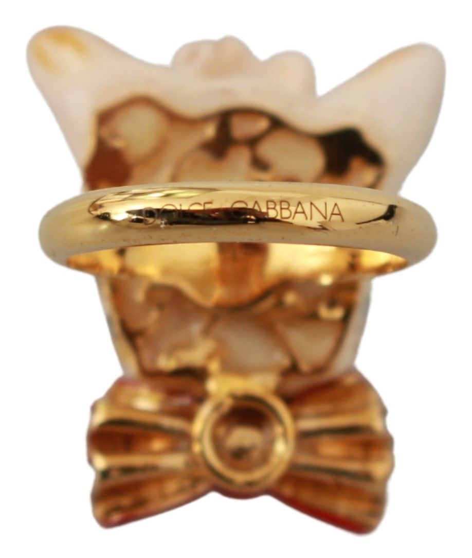 Anello di tendenza Dolce & Gabbana Chic Canine color oro