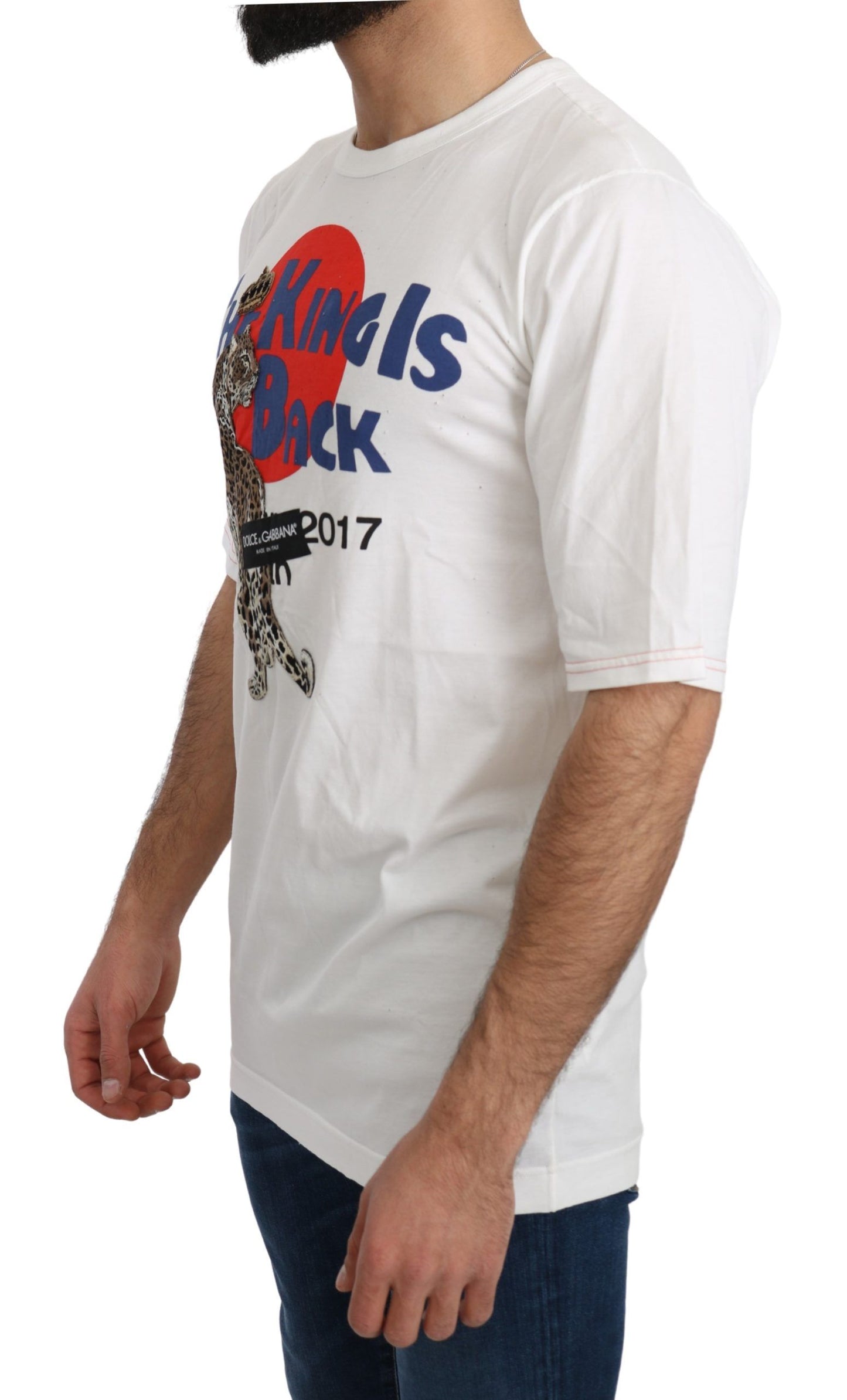 Dolce & Gabbana T-shirt slim fit con stampa leopardata elegante