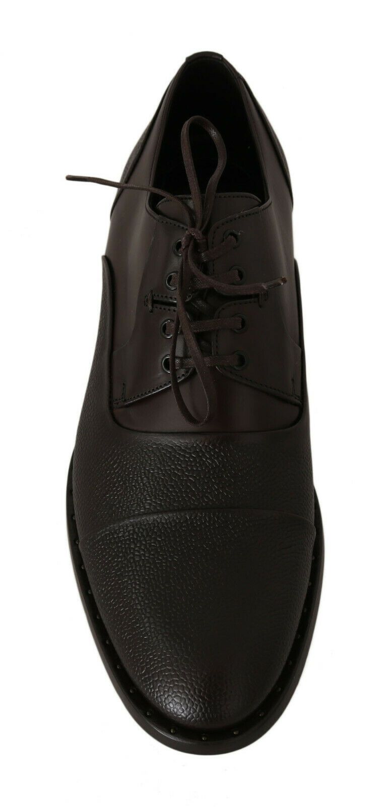 Dolce & Gabbana Eleganti Stringate Formali in Pelle Marrone