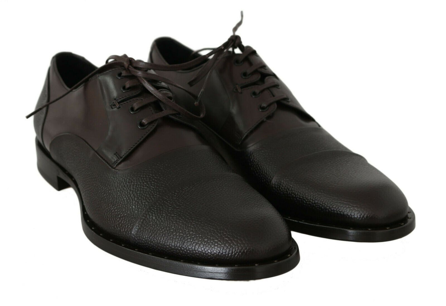 Dolce & Gabbana Eleganti Stringate Formali in Pelle Marrone