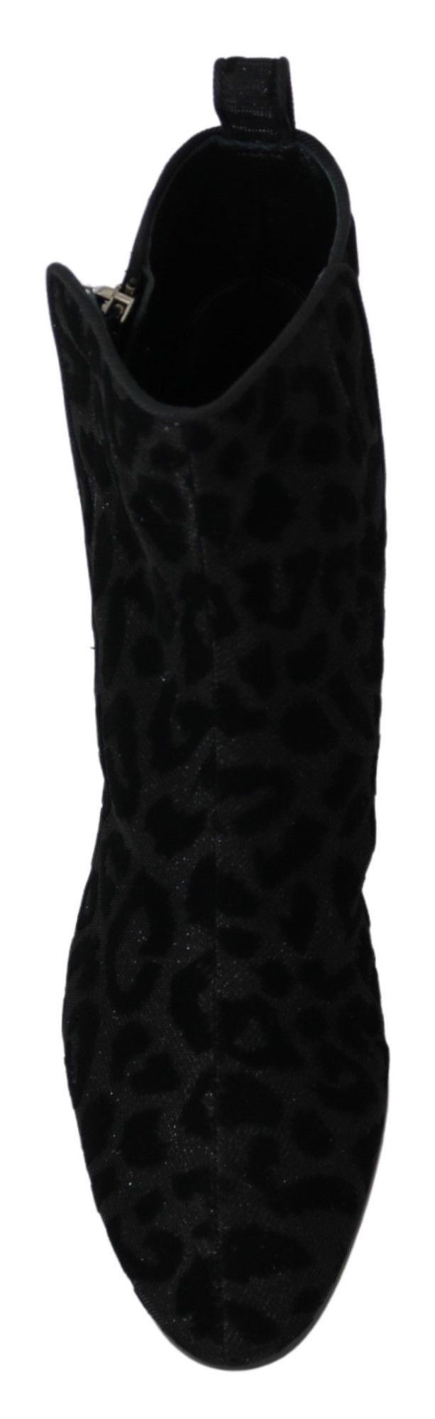 Dolce & Gabbana eleganti stivaletti neri con stampa leopardata