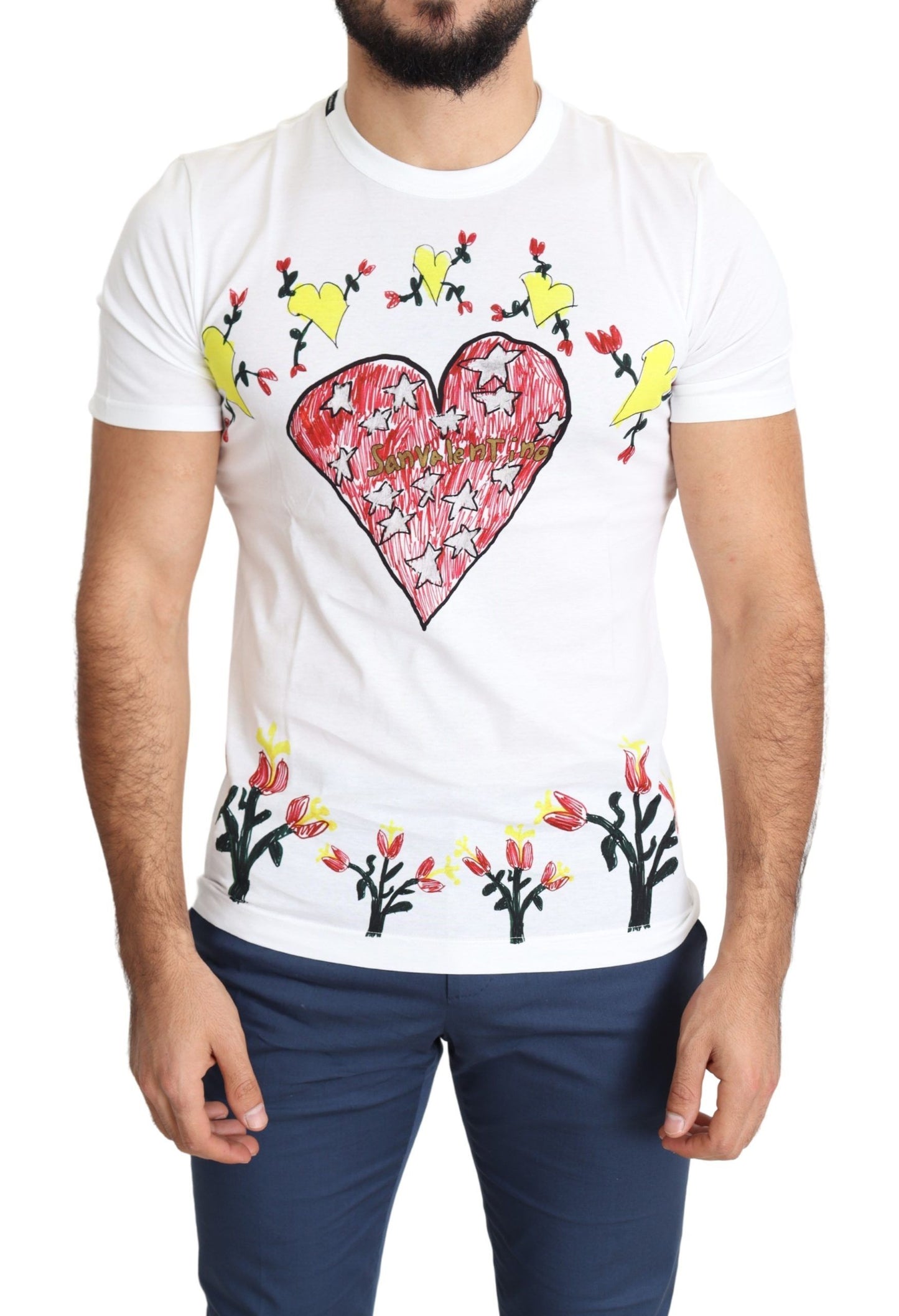 T-shirt girocollo con stampa Chic San Valentino di Dolce & Gabbana
