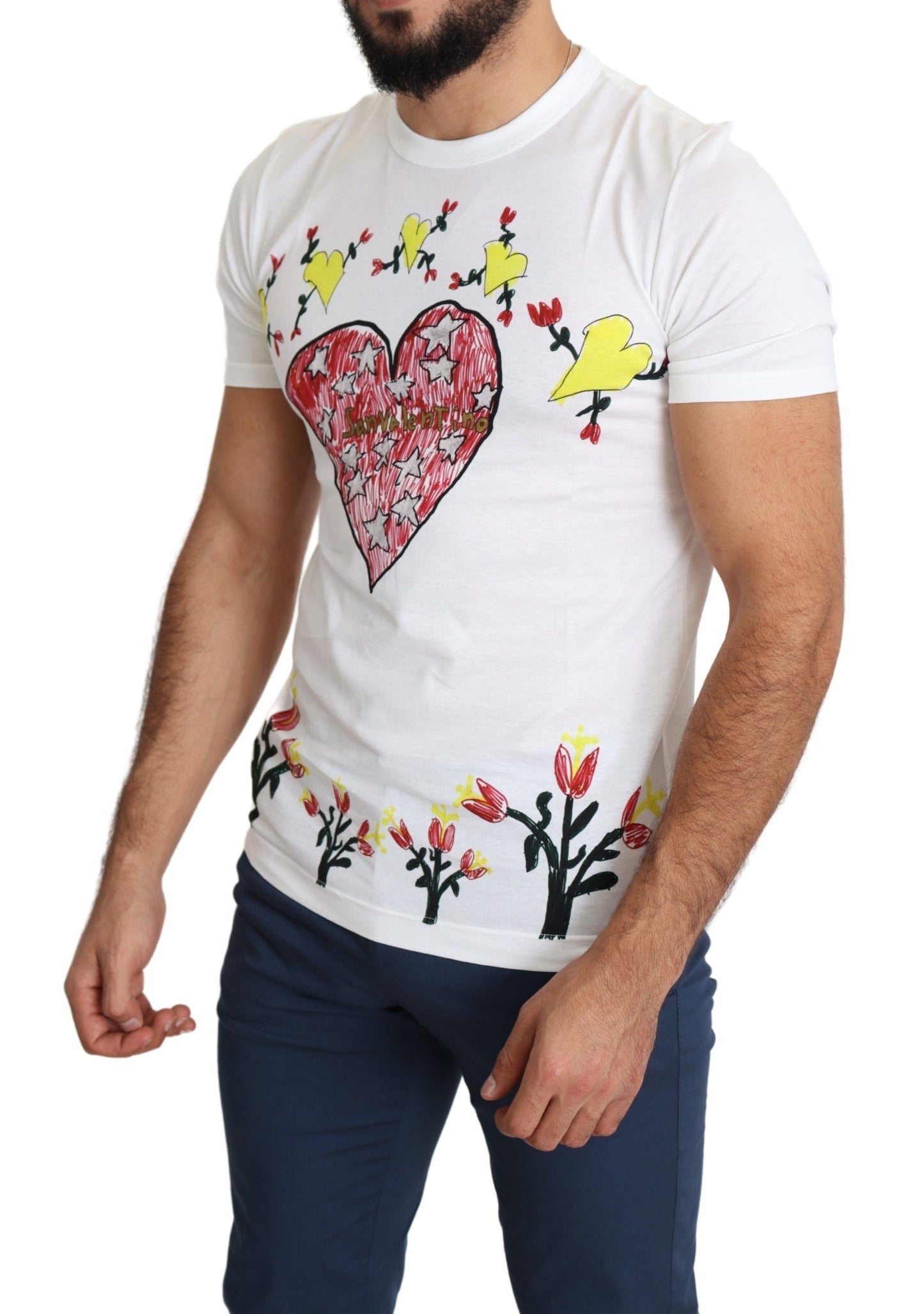 T-shirt girocollo con stampa Chic San Valentino di Dolce & Gabbana