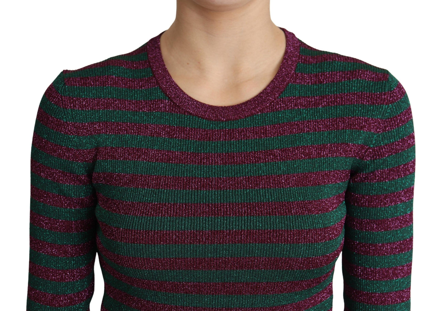Dolce & Gabbana Elegante Maglione Girocollo Bordeaux