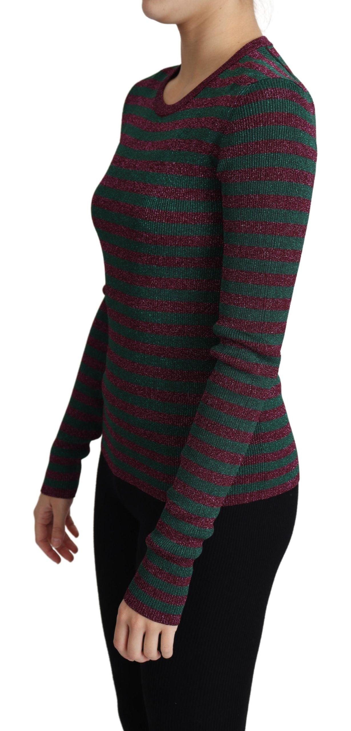 Dolce & Gabbana Elegante Maglione Girocollo Bordeaux