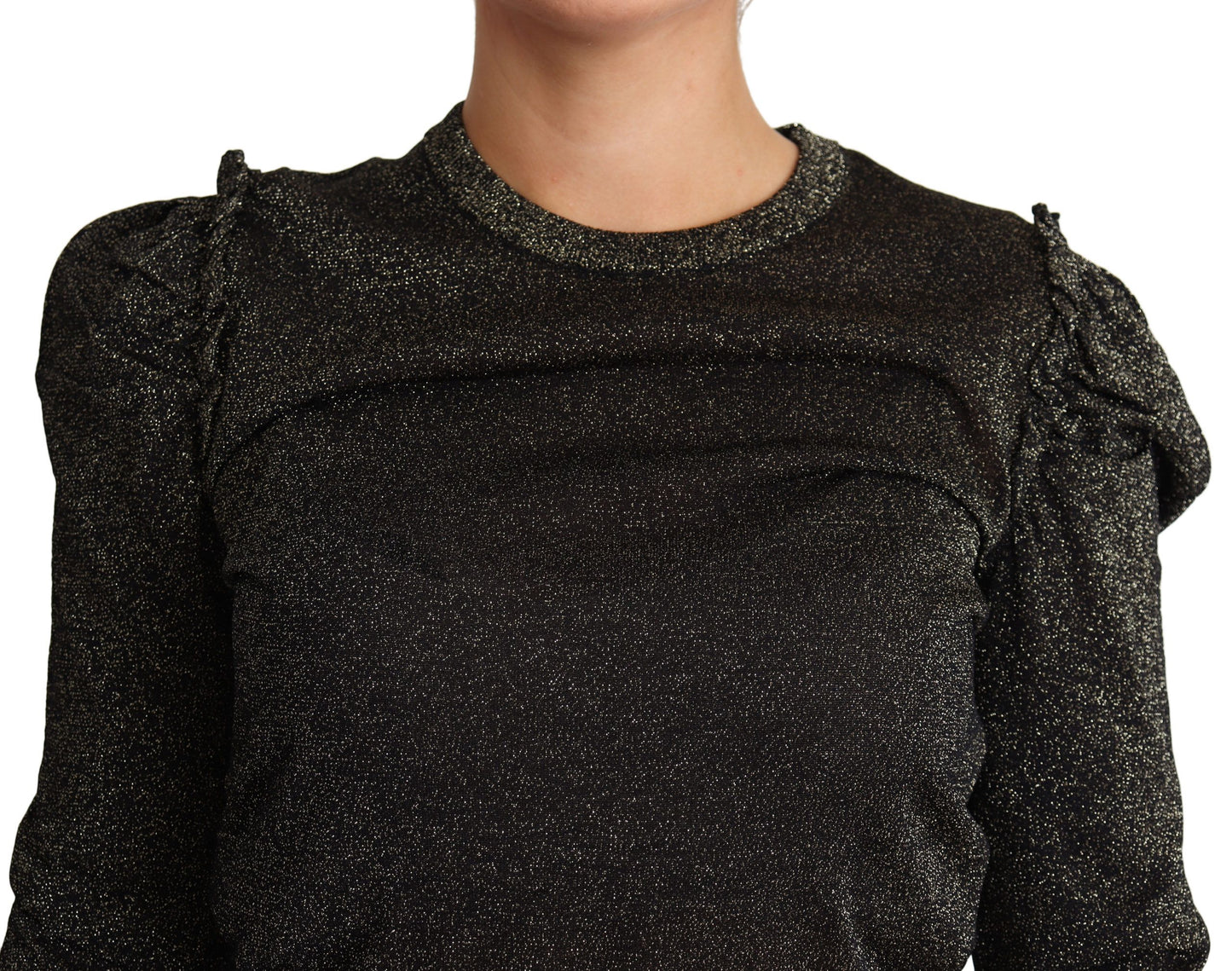 Dolce & Gabbana Maglione Cropped Elegante con Dettaglio Logo