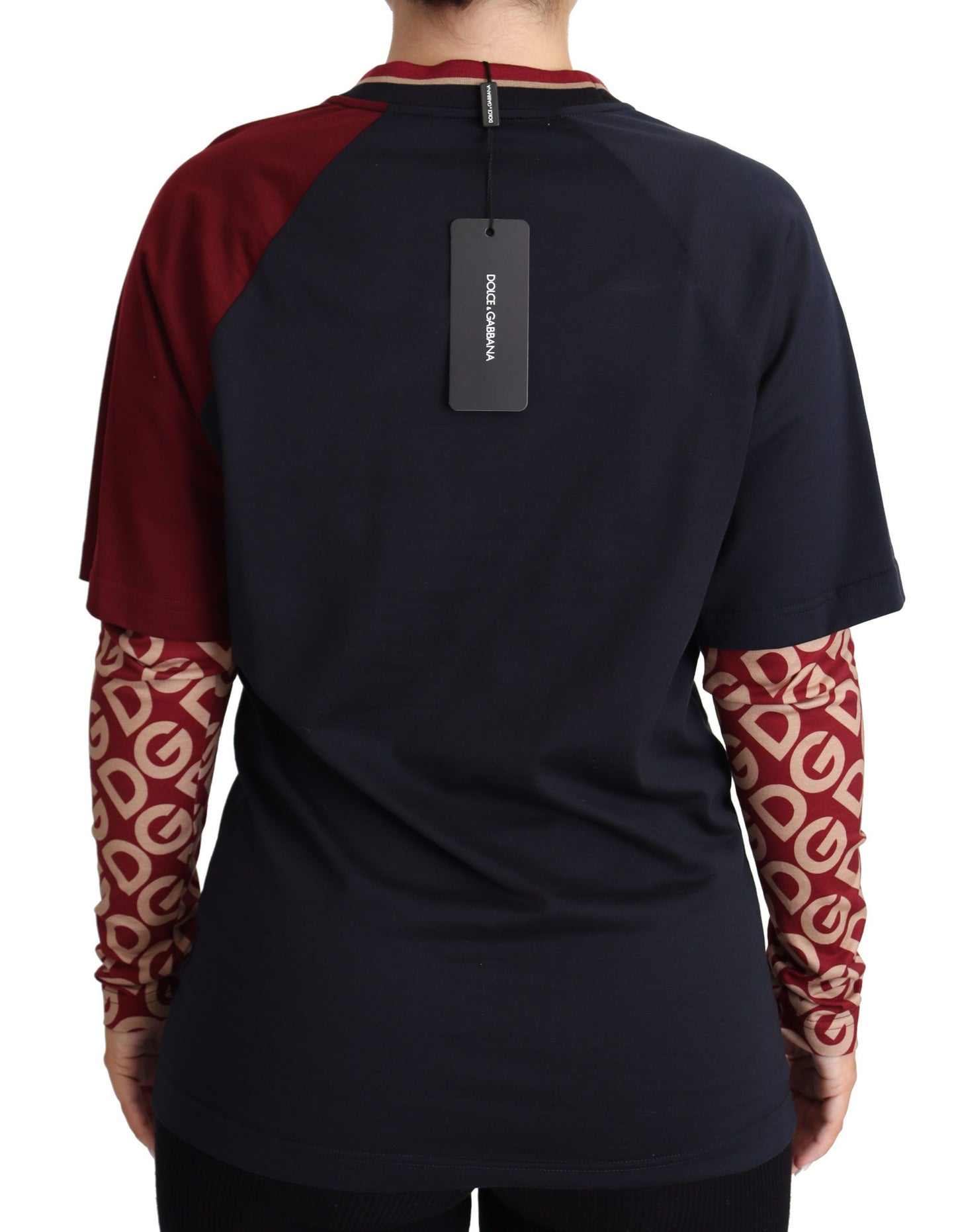 Dolce & Gabbana Maglione girocollo in cotone Royals multicolor