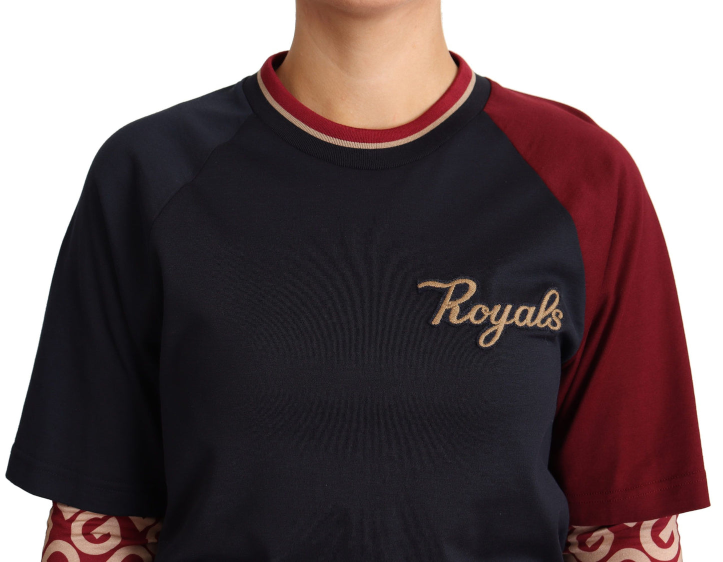 Dolce & Gabbana Maglione girocollo in cotone Royals multicolor