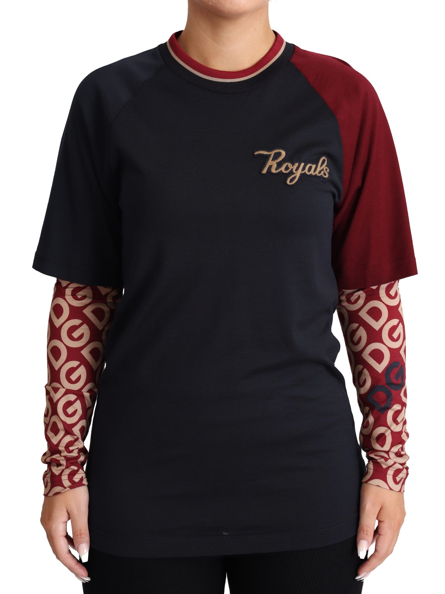 Dolce & Gabbana Maglione girocollo in cotone Royals multicolor