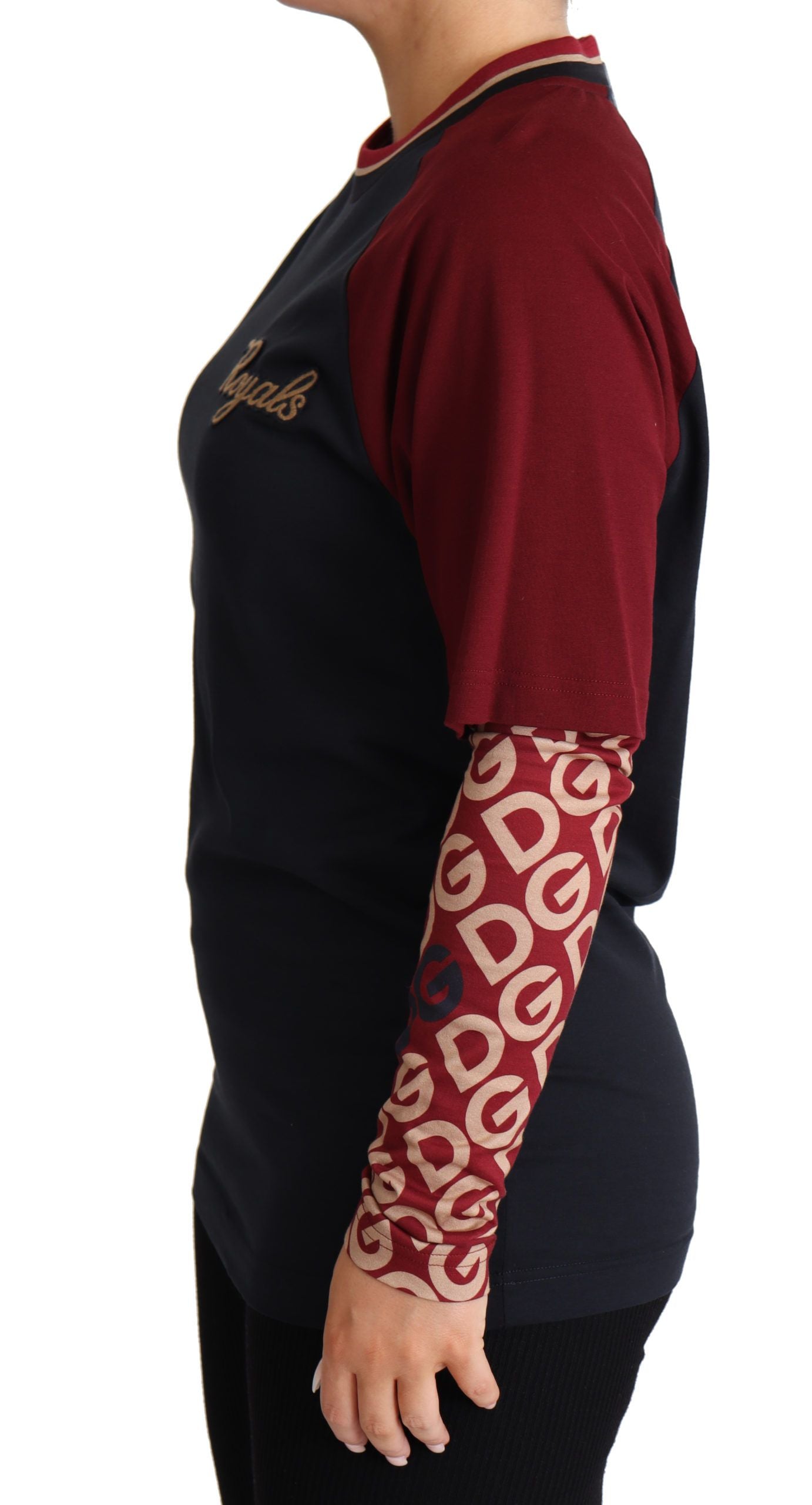Dolce & Gabbana Maglione girocollo in cotone Royals multicolor