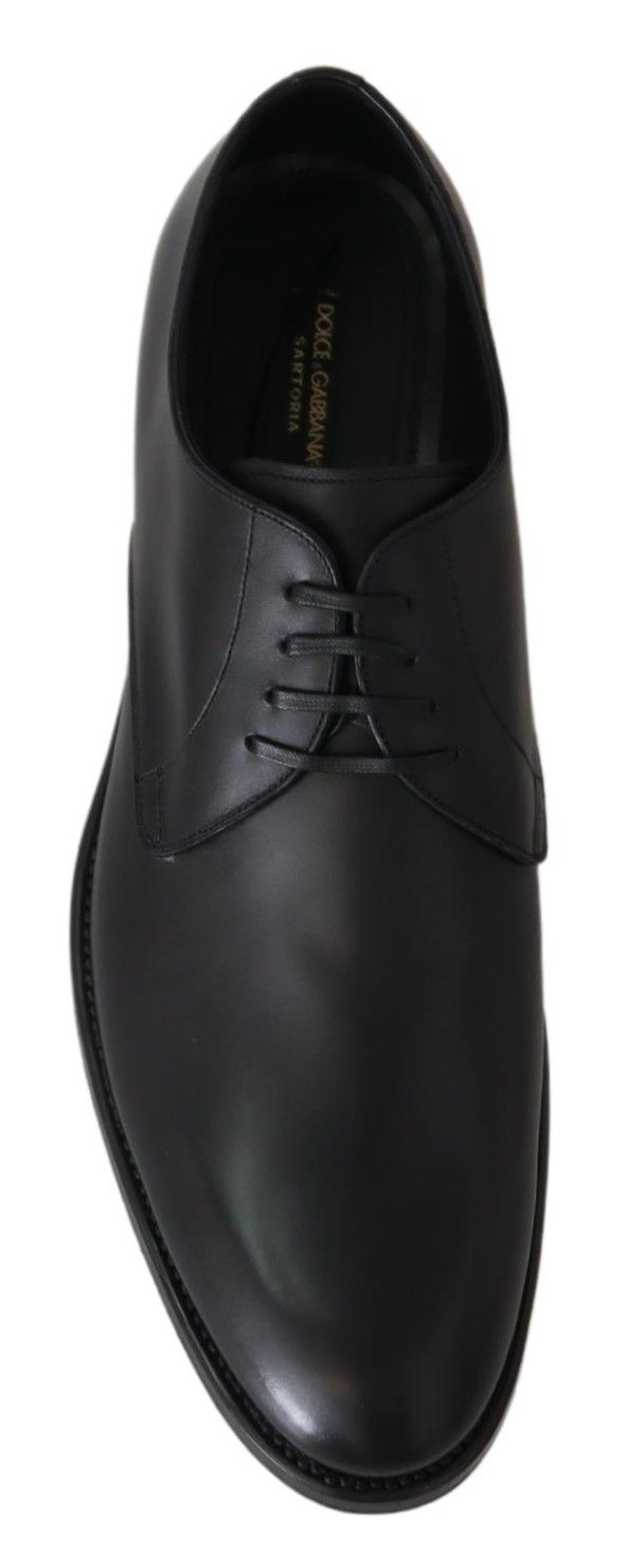 Dolce & Gabbana eleganti scarpe derby in pelle nera
