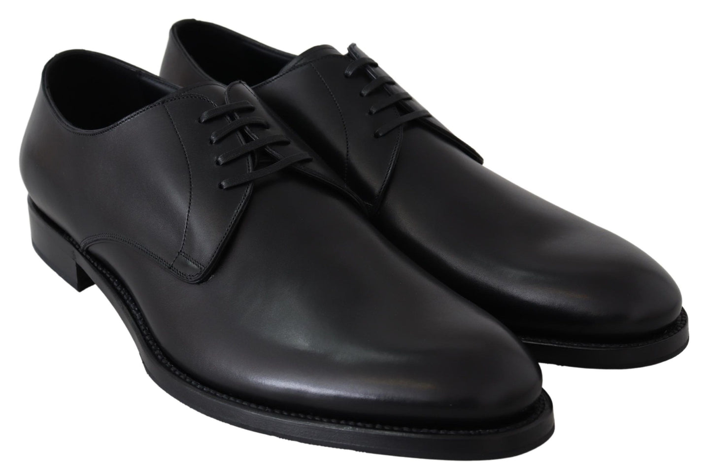 Dolce & Gabbana eleganti scarpe derby in pelle nera