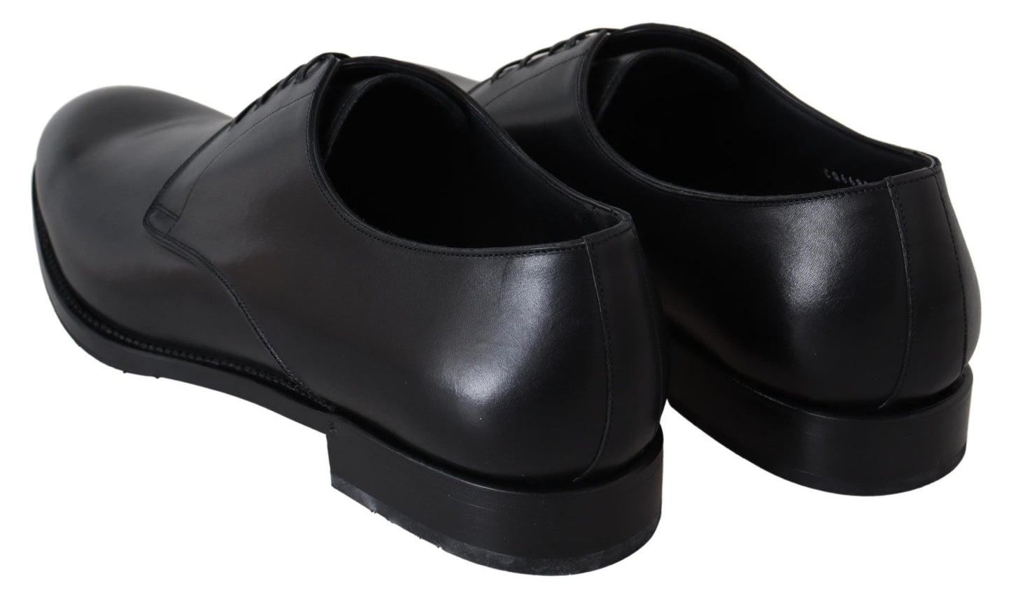Dolce & Gabbana eleganti scarpe derby in pelle nera