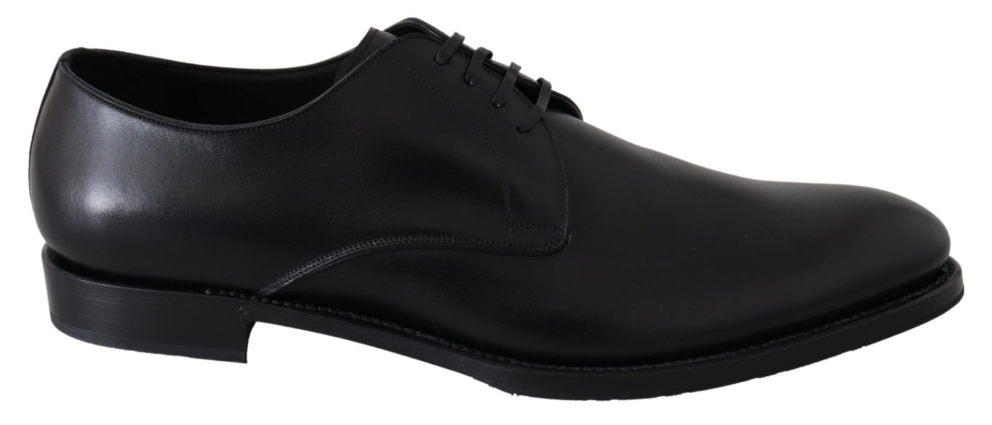 Dolce & Gabbana eleganti scarpe derby in pelle nera