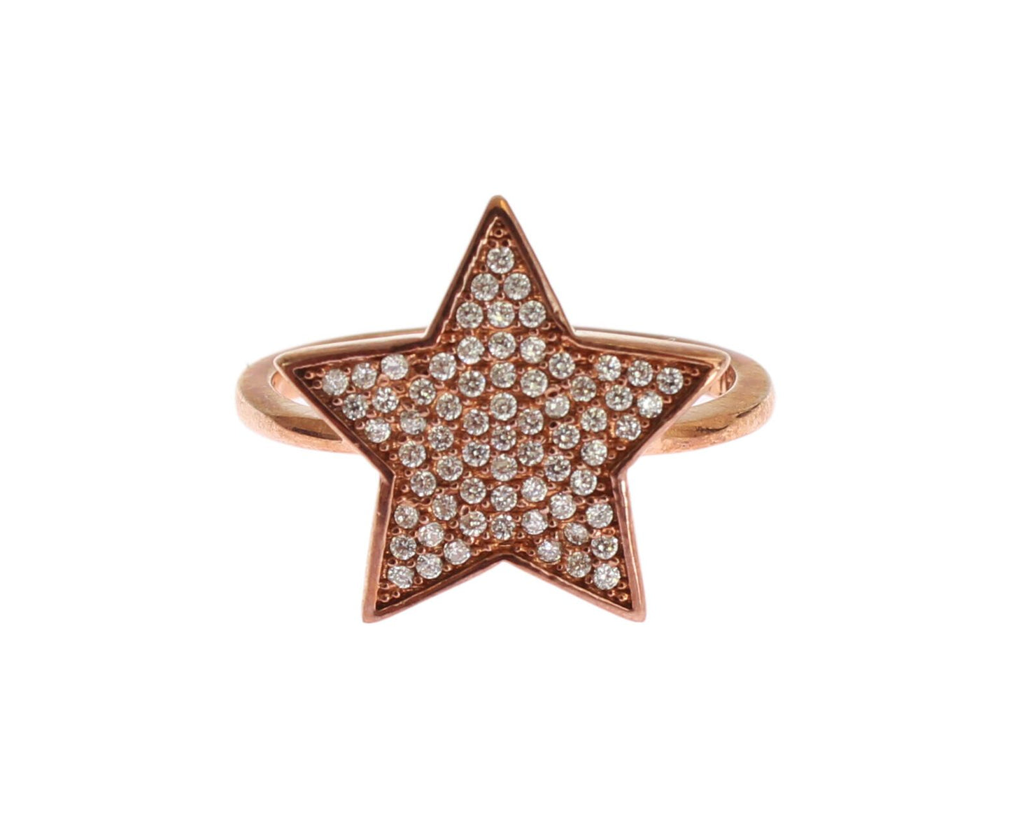 Кольцо Nialaya Dazzling из стерлингового серебра с розовым золотом и CZ