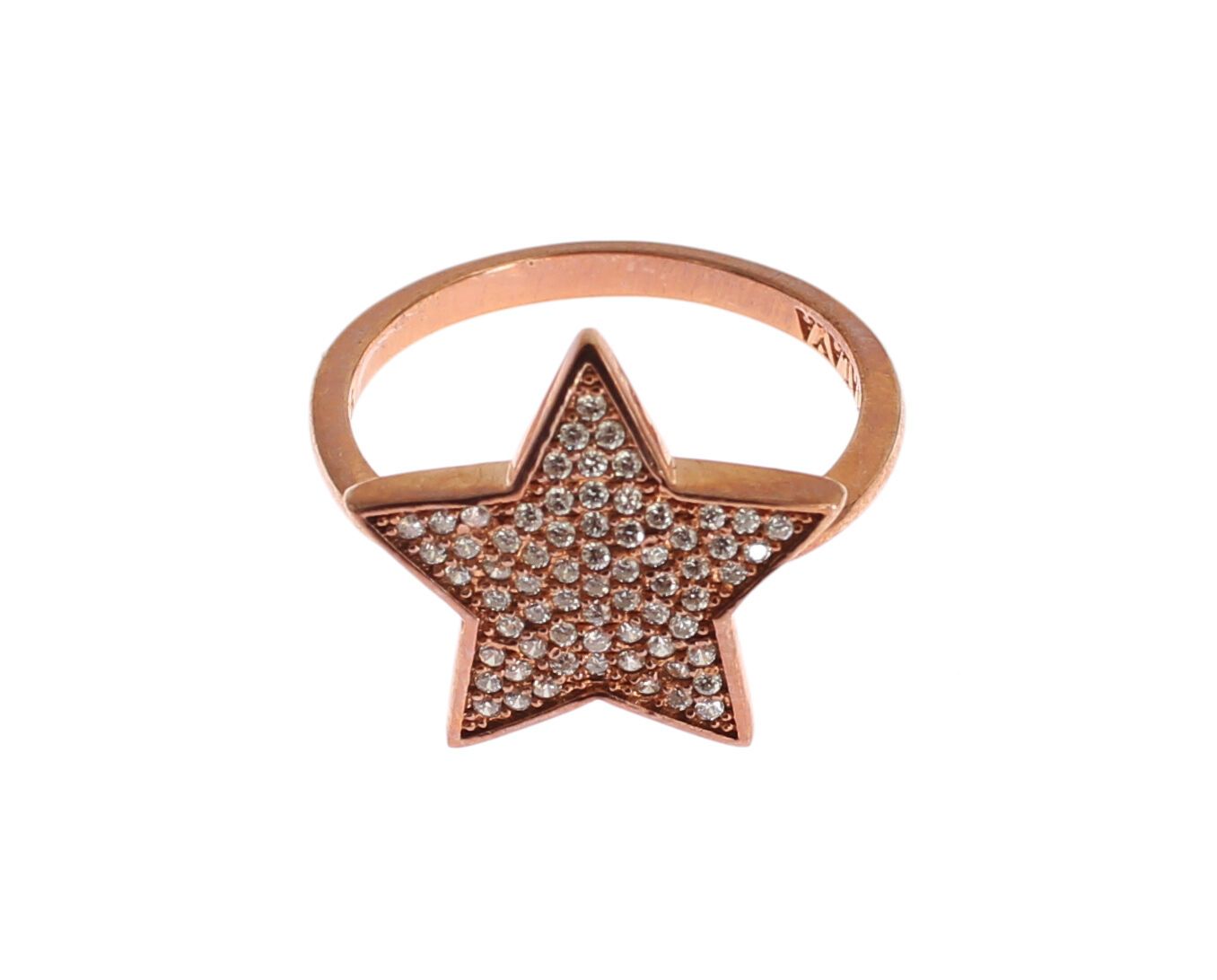 Кольцо Nialaya Dazzling из стерлингового серебра с розовым золотом и CZ