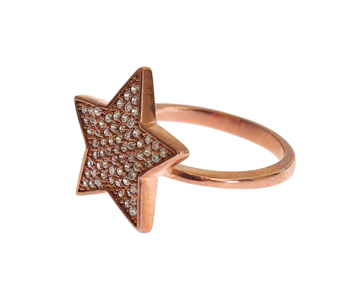 Кольцо Nialaya Dazzling из стерлингового серебра с розовым золотом и CZ