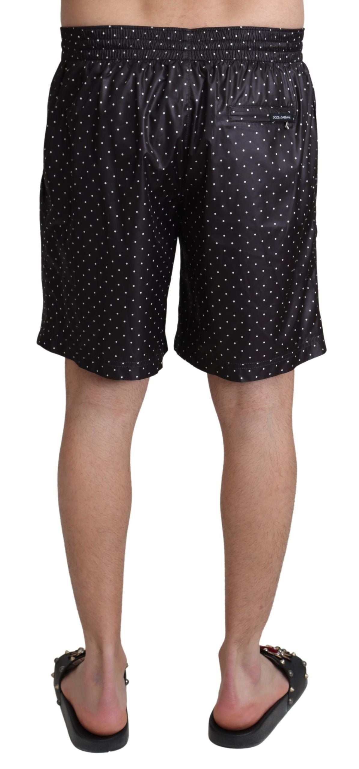 Costume da bagno da uomo Dolce & Gabbana Chic a pois neri