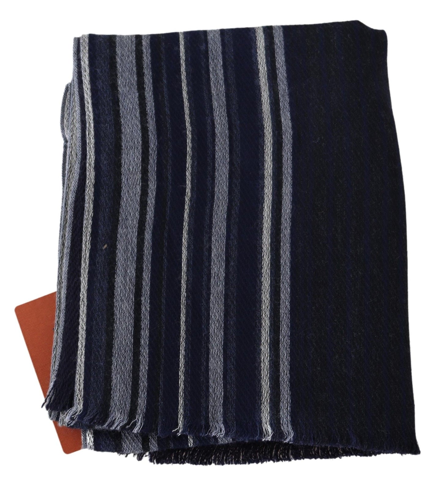 Шикарный многоцветный шерстяной шелковый шарф Missoni в полоску