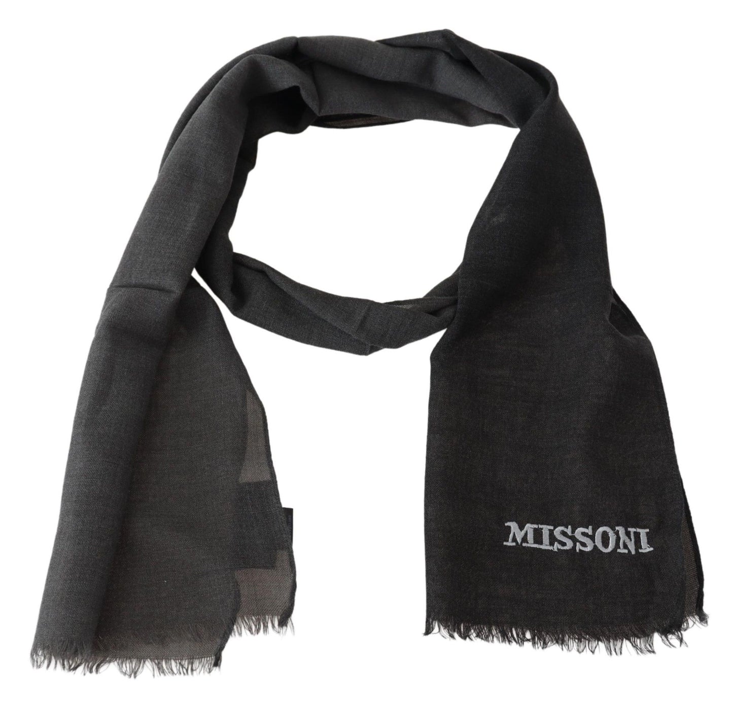 Роскошный шерстяной шарф Missoni с бахромой