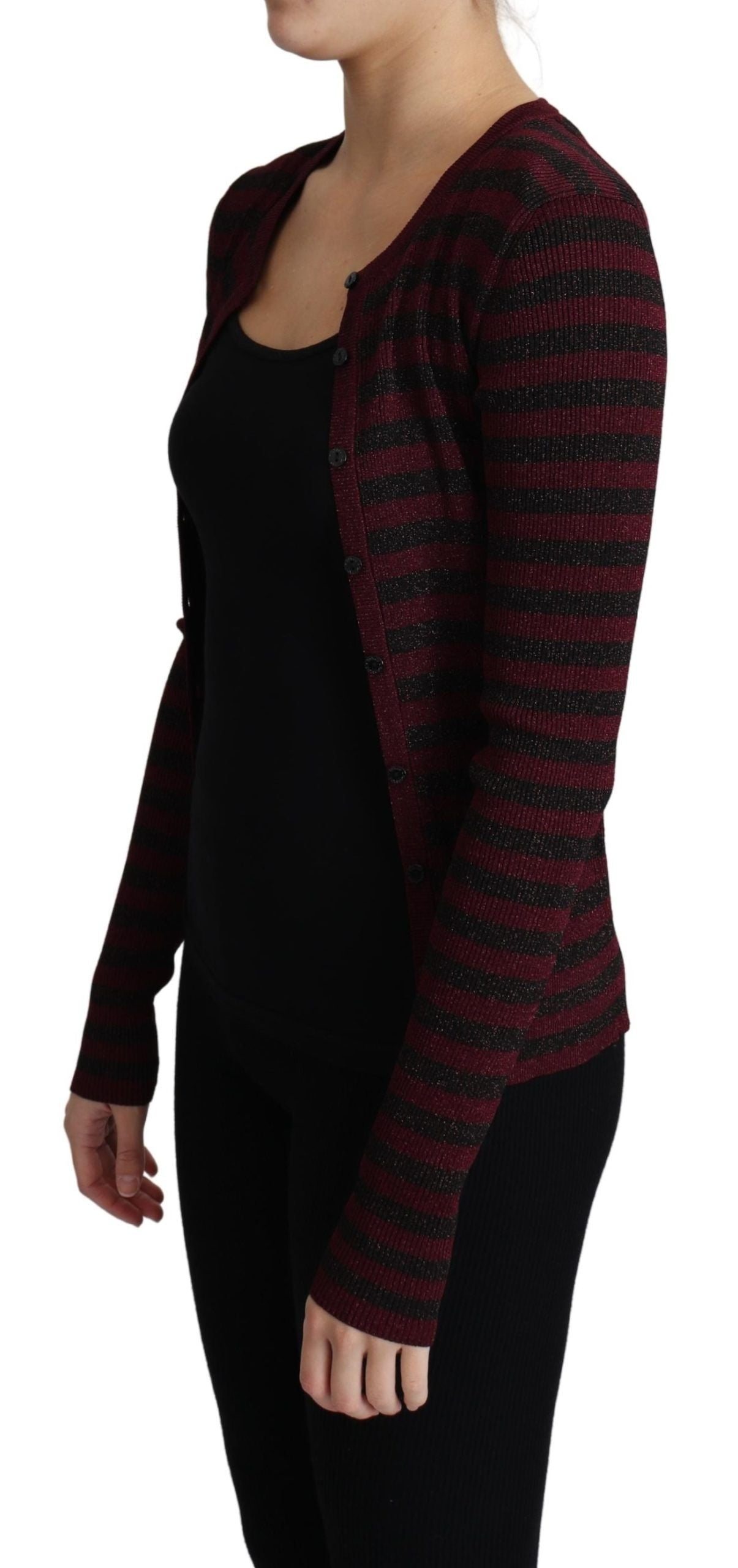 Dolce & Gabbana Elegante Cardigan in Viscosa a Righe