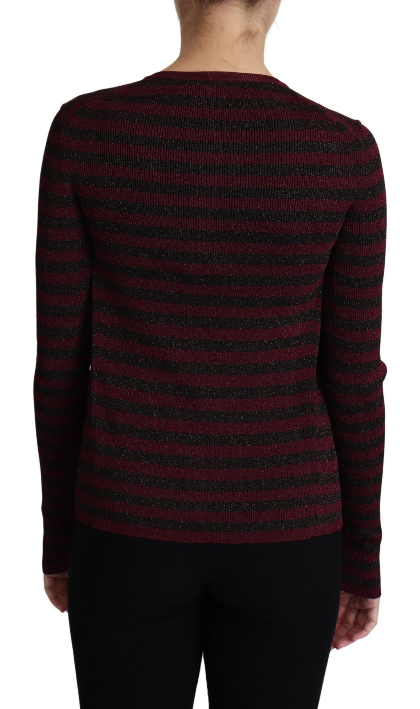 Dolce & Gabbana Elegante Cardigan in Viscosa a Righe