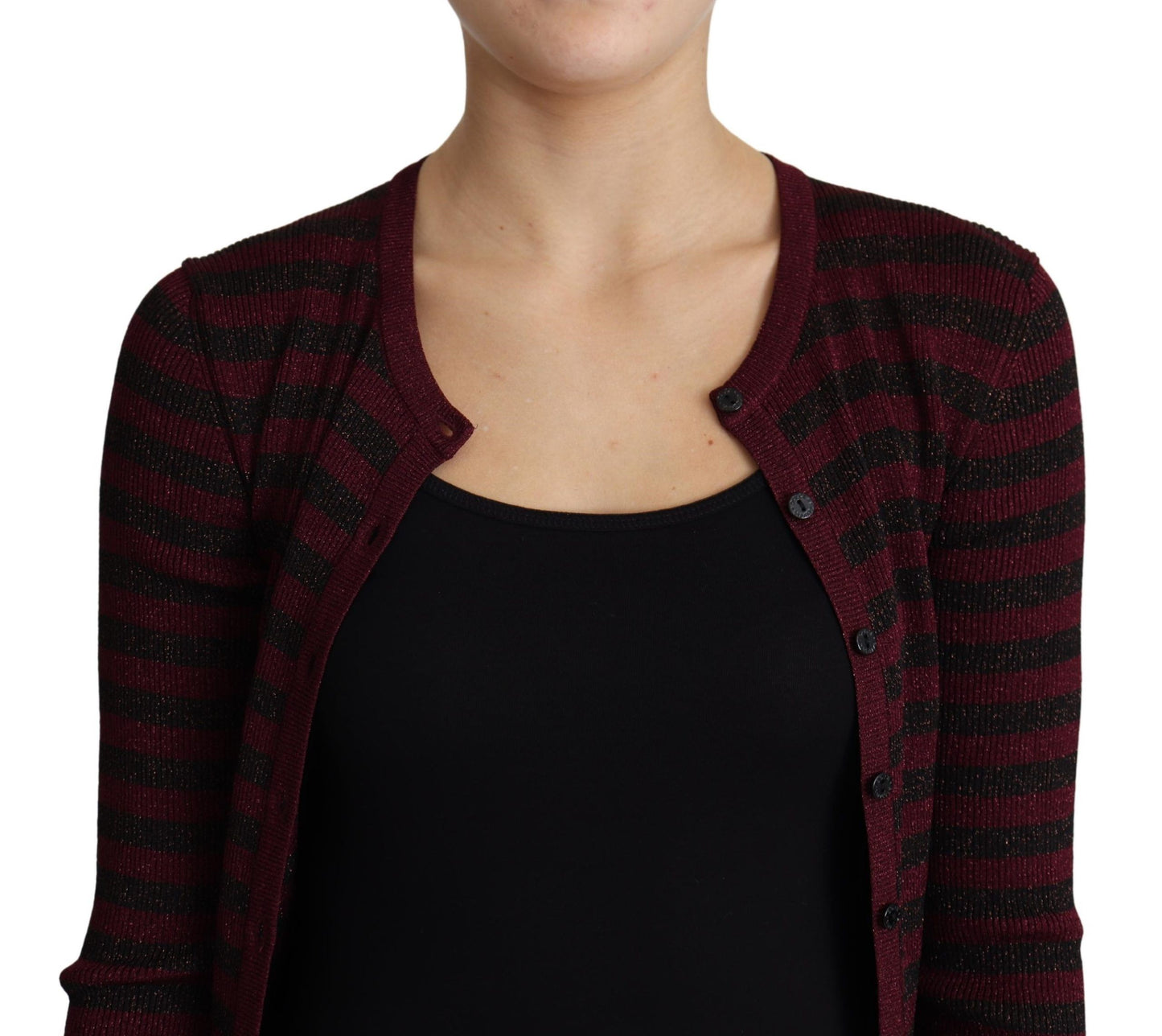 Dolce & Gabbana Elegante Cardigan in Viscosa a Righe