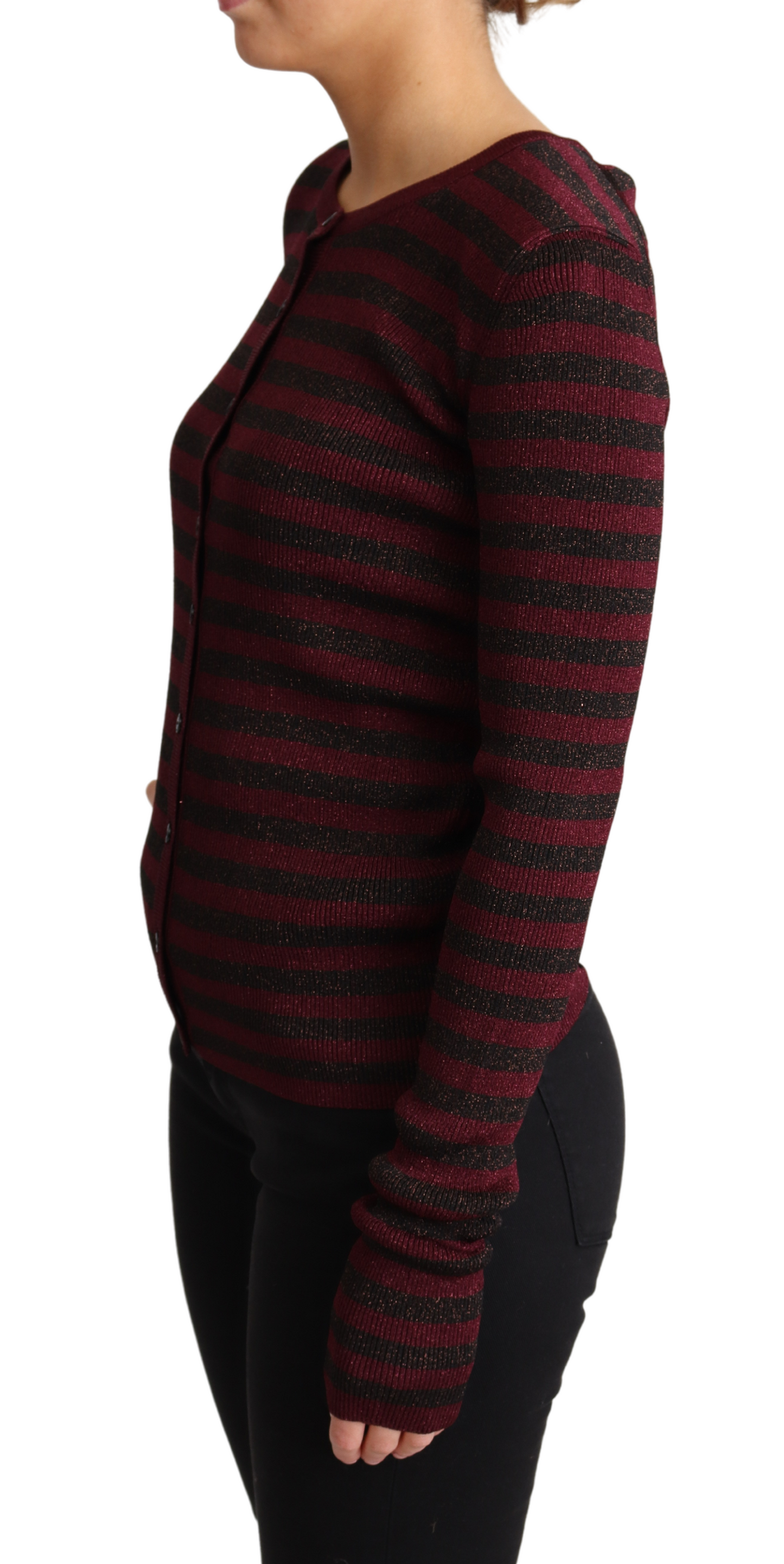 Dolce & Gabbana Elegante Cardigan in Viscosa a Righe