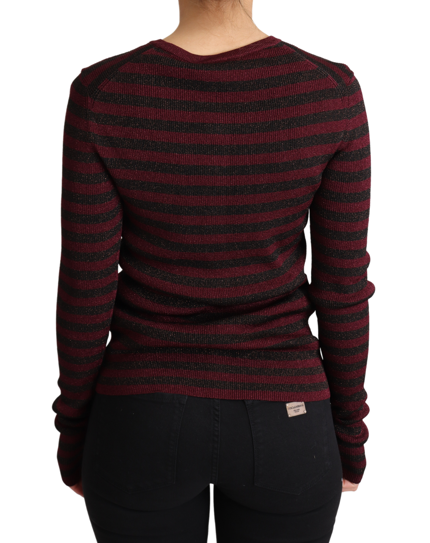 Dolce & Gabbana Elegante Cardigan in Viscosa a Righe