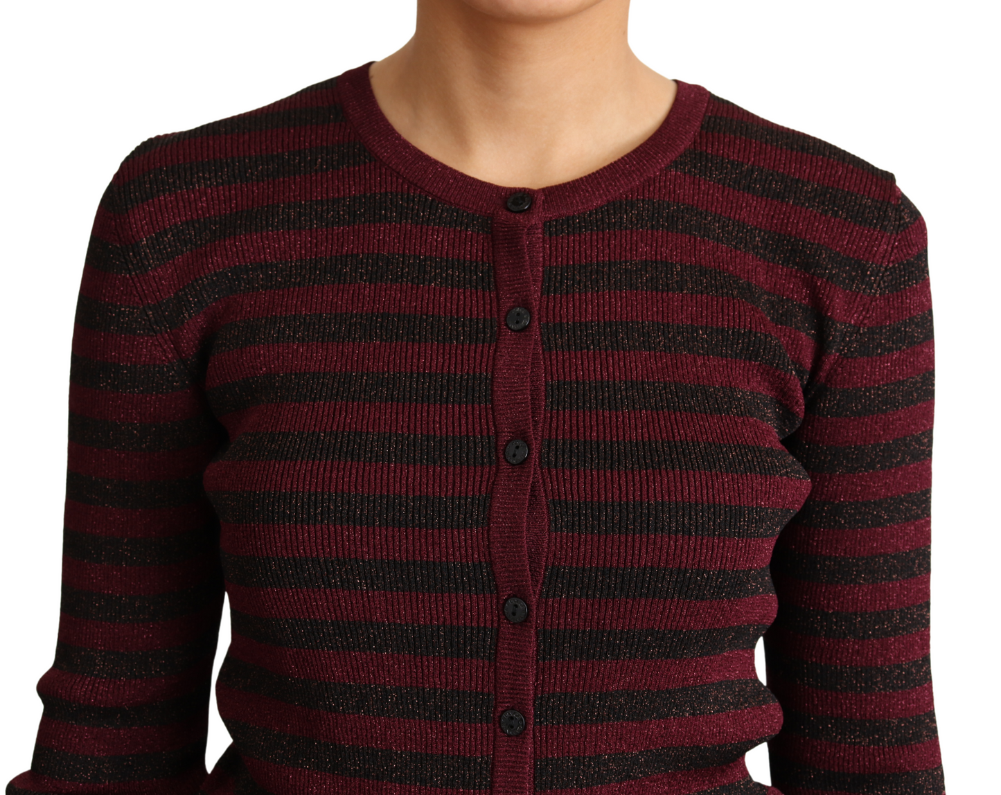 Dolce & Gabbana Elegante Cardigan in Viscosa a Righe
