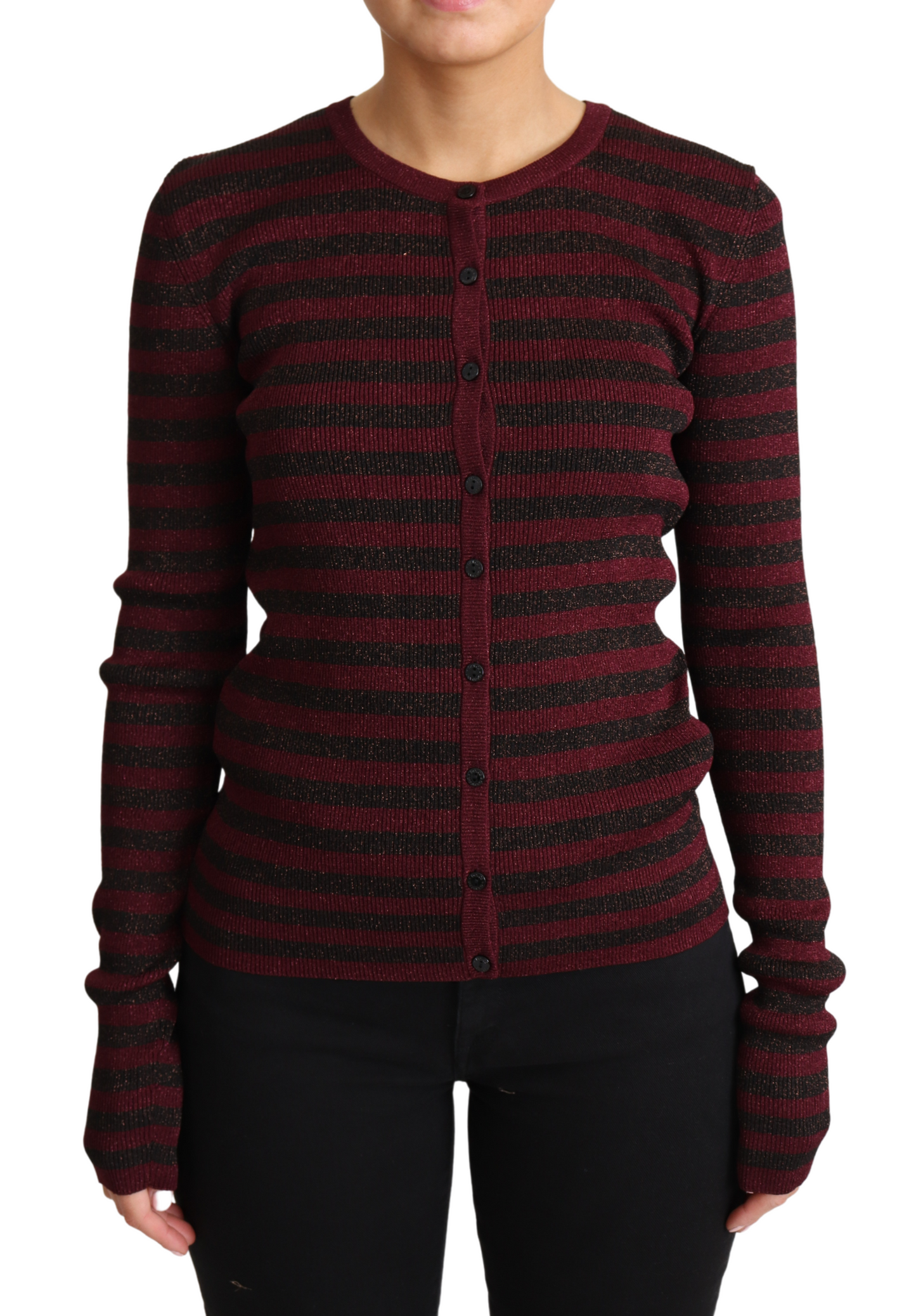 Dolce & Gabbana Elegante Cardigan in Viscosa a Righe