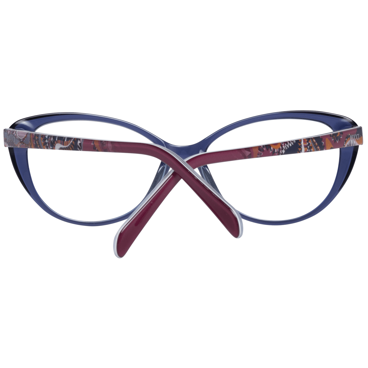 Occhiali da donna di design a montatura intera blu chic Emilio Pucci