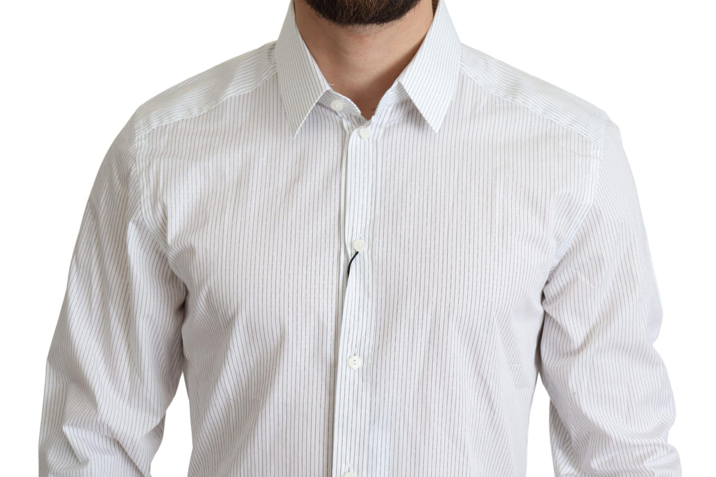 Dolce & Gabbana Camicia elegante a righe dorate