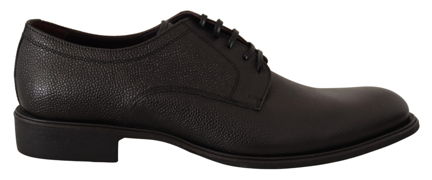 Dolce & Gabbana eleganti scarpe derby in pelle nera