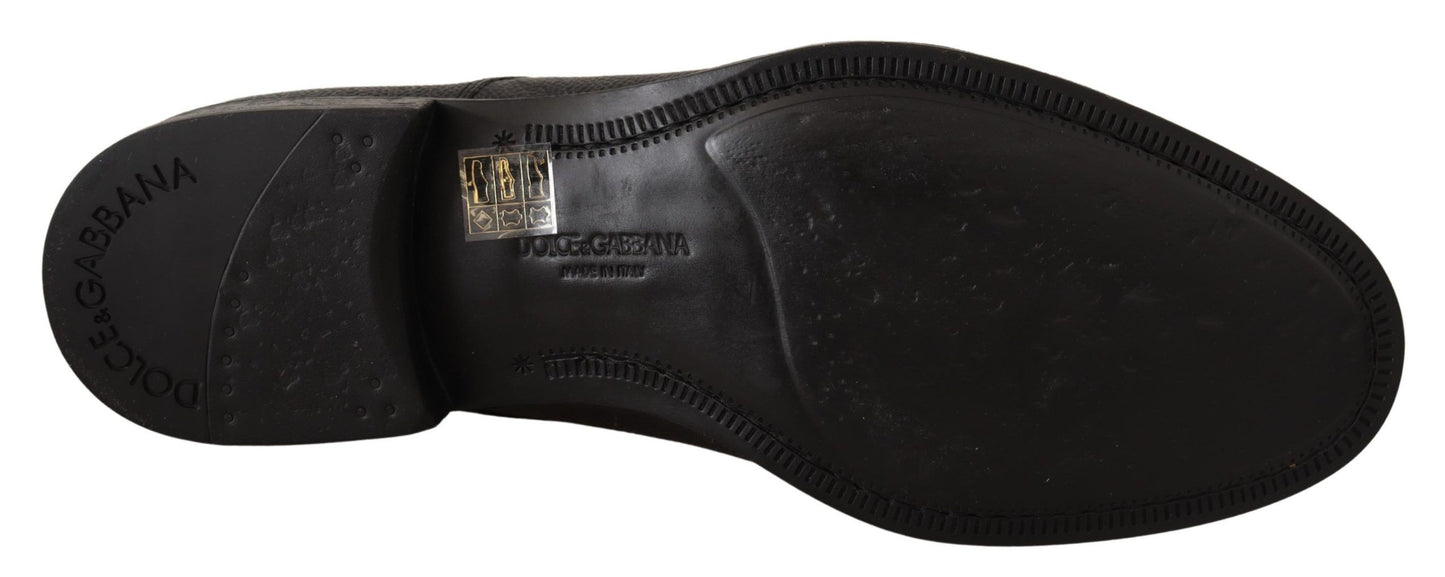 Dolce & Gabbana eleganti scarpe derby in pelle nera